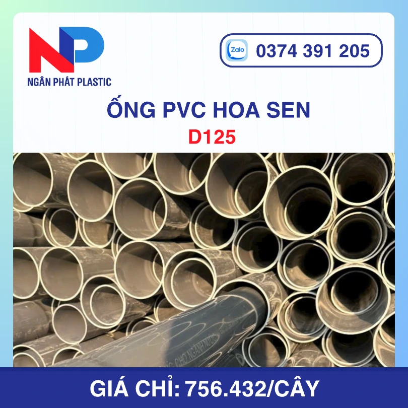 Ống Nhựa PVC D125 Hoa Sen